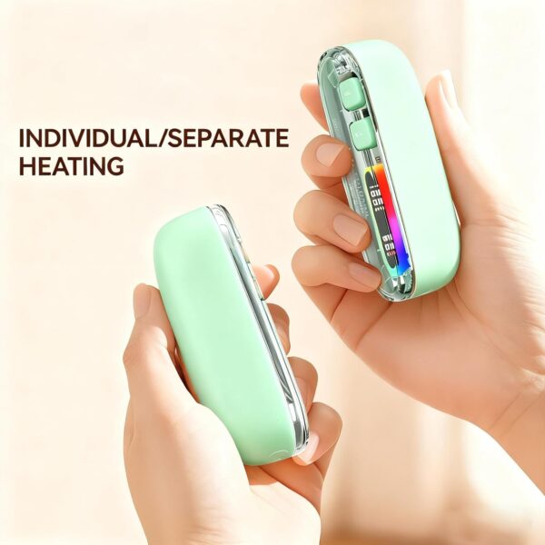Hand Warmers Rechargeable 2 Pack, 4 Levels Heat Up to 140℉ with LED Display, Portable Pocket Heater, Warm Gifts for Christmas, Outdoor, Golf, Hunting, Camping Accessories 4