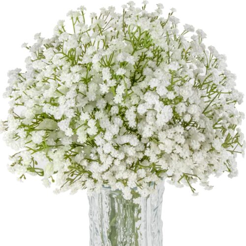 10PCS Baby Breath Artificial Flowers Fake Babys Breath Gypsophila Flowers Bulk Realistic Artificial Flowers Bouquet Flores Artificiales para Decoracion for Wedding Party Home Decoration