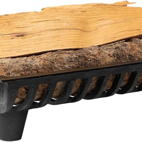 Fireplace Grate 18 inch Cast Iron Fire Place Grates Heavy Duty Wood Stove Chimney Burning Rack Holder
