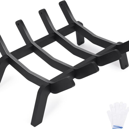 Fireplace Grates 14 Inch - Heavy Duty Steel Fireplace Rack | Fireplace Log Holder for Indoor | Small Fire Place Grate| Fireplace Racks for Inside Fireplace| Firewood Grate| Wood Stove Grate