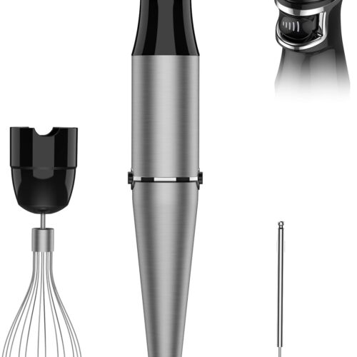 Immersion Blender Handheld 1100W - 3 in 1 Hand Blenders Set with Trigger Speed Control Stainless Steel Emulsion Stick with Whisk and Milk Frother, Emulsifier for Kitchen for Soup, Smoothie, Puree