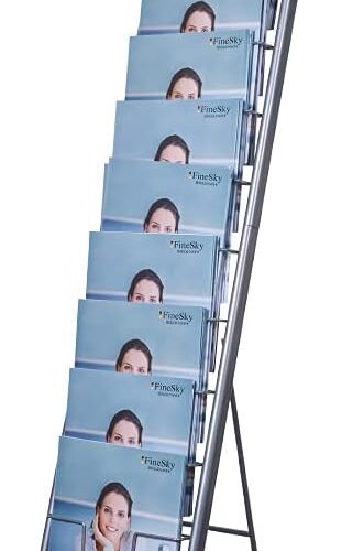 10-Layer Magazine Rack - 8.6"x11" Display Stand for Literature, Product Introductions & Public Reception Areas (A4 Width)