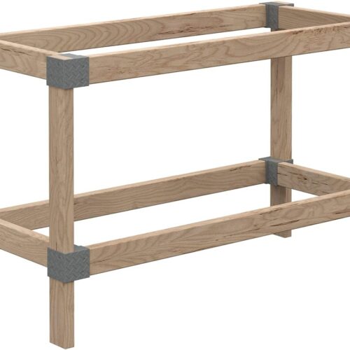 Heavyweight 2' x 4' DIY Workbench Kit with Heavy-Duty Plastic Brackets, Easy-Cut Build, Lumber Not Included, Gray