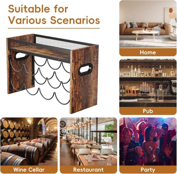 2-Tier Wine Rack, can Hold 8 Bottles.Suitable for Home Kitchens, Restaurants, Food Pantries, cabinets, and Bars. 3