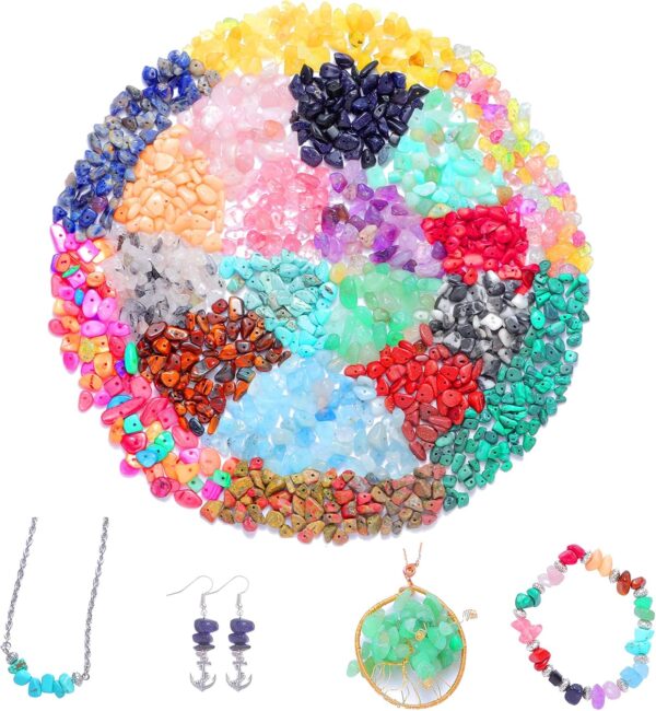Jewelry Making Supplies Kit - 1587 PCS Beads, Crystal Beads, Jewelry Pliers, Beading Wire, Earring Hooks, Rings, Bracelets for Girls and Adults 3