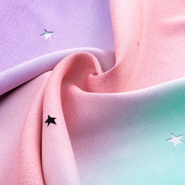 Curtains for Girls Bedroom Decor, Rainbow Blackout Curtains for Kids/Little Girl Room Decor, Unicorn Wall Decals,Pink Purple Green,63 x 34 inches,1 Panel 2