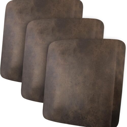 Leather Look Couch Cushion Covers Sofa Seat Slipcovers Sets Couches Furniture Protector for Sectional Armchair Loveseat Pets Kids Stretch Spandex Fabric(3 Cushion Sofa, Brown)