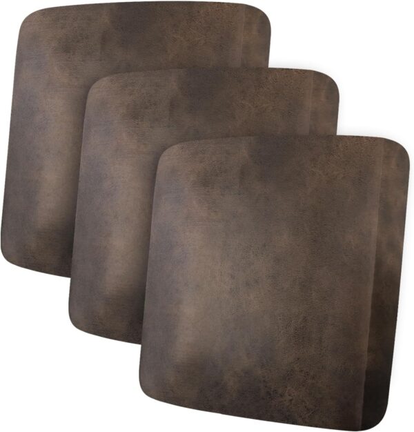 Leather Look Couch Cushion Covers Sofa Seat Slipcovers Sets Couches Furniture Protector for Sectional Armchair Loveseat Pets Kids Stretch Spandex Fabric(3 Cushion Sofa, Brown) 1