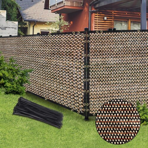 6FT X 50FT Outdoor Privacy Screen Fence & Mesh Shade Net Cover, Ideal for Garden and Backyard - Enhances Privacy for Fencing & Chain Link, Perfect for Patio Privacy Wall, Slats，Freestanding
