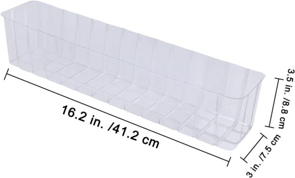 10 Pcs Plastic Planter Liners Clear Rectangular Plastic Liners for Flower Box Planter Window Box Planter 16.2" L x 3" W x 3.5" H for Indoor Outdoor Flower Arrangement Succulent Garden Windowsill Decor 2
