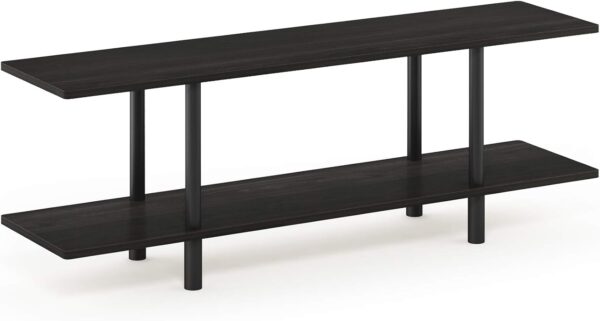 Turn-N-Tube 2-Tier Multipurpose Wide Shelf, Espresso/Black 4