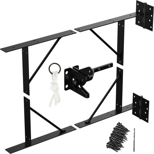 Anti Sag Gate Kit Heavy Duty No Sag Kit for Wooden Gate Fence with a Gate Latch 1
