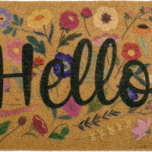 Spring Welcome Door Mats with Non-Slip Backing Flower Seasonal Door Mat for Farmhouse Door Mat Decoration 17 x 29 Inch