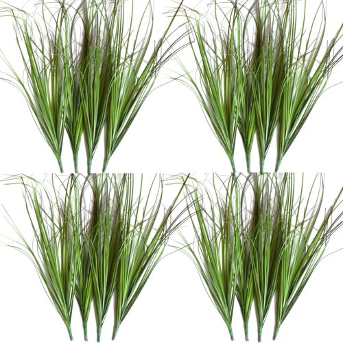 16PCS Artificial Plants, Wheat Grass Greenery Stems, Fake Tall Grass for Home Decor, Indoor Outdoor Decor, 18.9 Inches