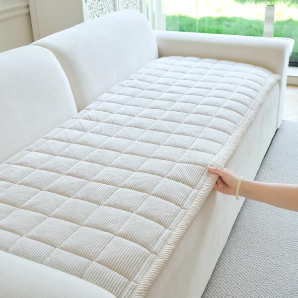 Couch Covers for Dogs Washable, Non Slip Couch Covers for Loveseat Sofa Pet Friendly, Soft Fuzzy Sofa Covers for Pet, Dog Couch Cover Furniture Protector(1PC,Beige White,27.6"x70.9") 1