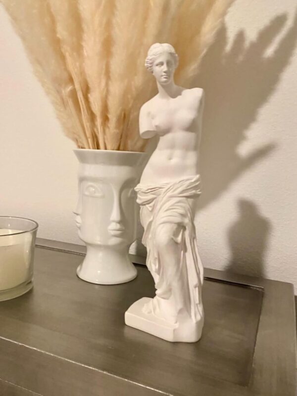 Venus de Milo Statue, Classic Greek Roman Mythology Goddess Aphrodite, 11.5 x 3.15 x 2.16 Inches White Resin Art for Home Office Decor 1