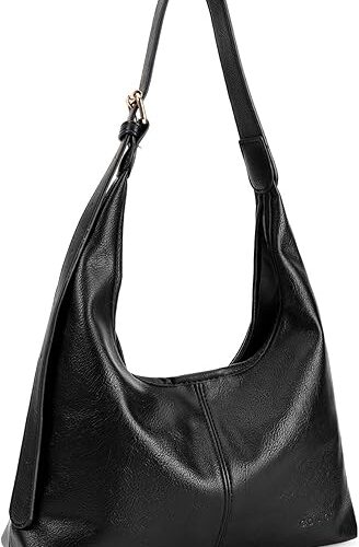 Hobo Tote Bags for Women Soft Vegan Leather Shoulder Handbag Slouchy Everyday Travel Purses