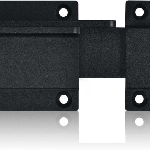 1Pack Flip Gate Latch Lock with Padlock Hole, 3.5mm Aluminum Alloy Door Latch for Outdoor Wooden Fence, Swing Open Gate, Double Gate, Barn Door, Shed, Vinyl Fence, Yard, Black