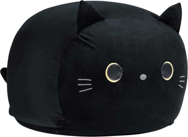 Stuffed Animal Storage Bean Bag Chair Cover for Kids Black Cat Beanbag Chair for Girls Large Size Toy Organizer Cover Only Without Filling 1
