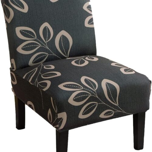 Armless Accent Chair Cover, Stretch Chair Slipcover Printed Slipper Chair Covers Furniture Protector Covers for Living Dining Room Hotel