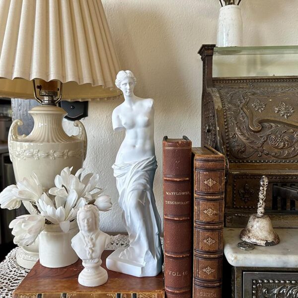 Venus de Milo Statue, Classic Greek Roman Mythology Goddess Aphrodite, 11.5 x 3.15 x 2.16 Inches White Resin Art for Home Office Decor 2