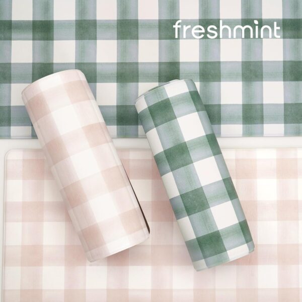 Modern Farmhouse Plaid 2 Piece Set Kitchen Mats for Floor Anti Fatigue Waterproof & Non-Skid Kitchen Rugs Cushioned Kitchen Mat for Standing Washable Comfort Desk Kitchen Runners 4