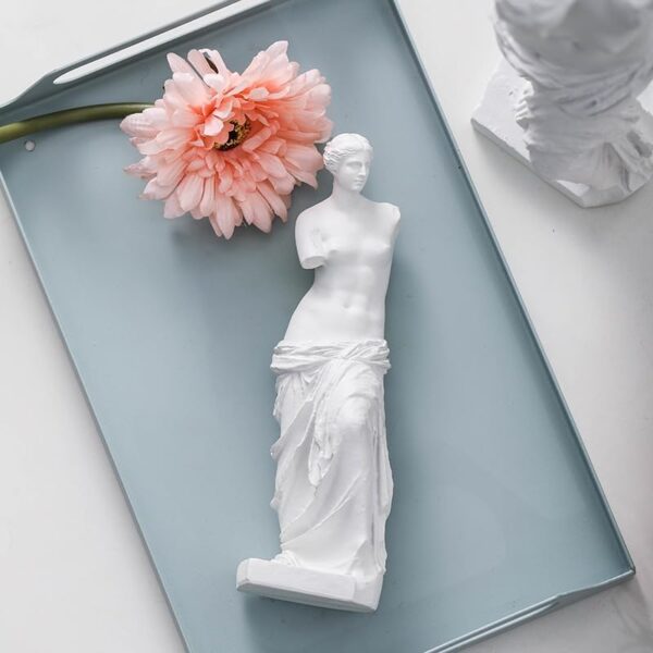Venus de Milo Statue, Classic Greek Roman Mythology Goddess Aphrodite, 11.5 x 3.15 x 2.16 Inches White Resin Art for Home Office Decor 4