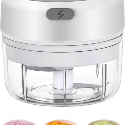 1 Electric Mini Garlic Chopper, 100ML Food Chopper Garlic Mincer USB, Portable Small Food Processor for Vegetables