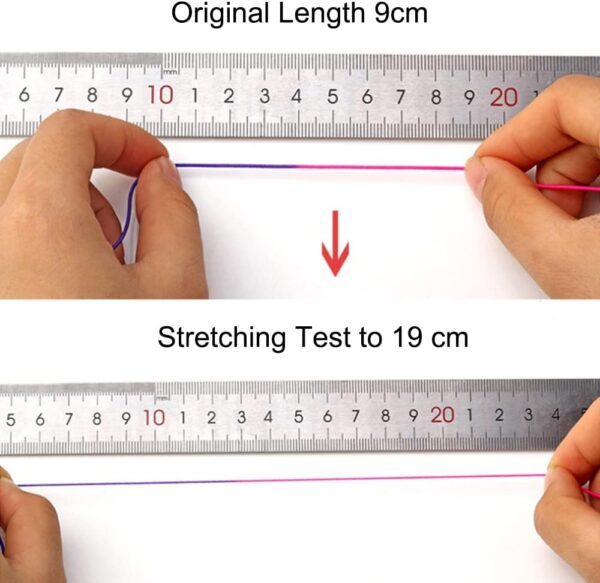1mm Stretchy Bracelet String, Sturdy Rainbow Elastic String Elastic Cord for Jewelry Making, Necklaces, Beading and Crafts 2