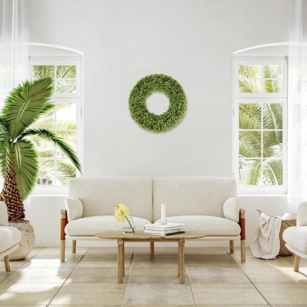Boxwood Wreath,20inch Wreath for Front Door Greenery Wreath Outdoor/Indoor Green Home Round All Year Round Farmhouse St Patricks Day Decorations 3