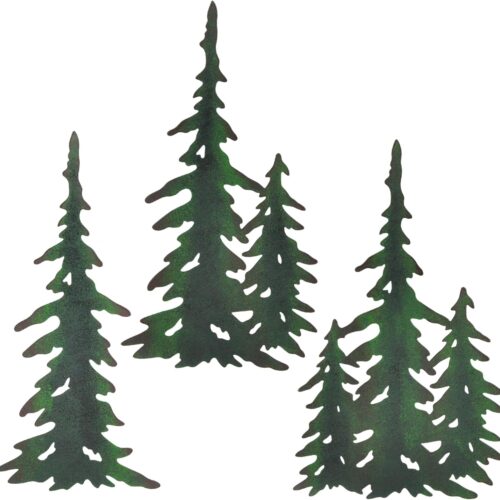 WF10850MAX_1 Pine Tree Decor Tree Wall Decor Outdoor Metal Wall Art Decor Hanging Farmhouse Country Forest Cabin Decor
