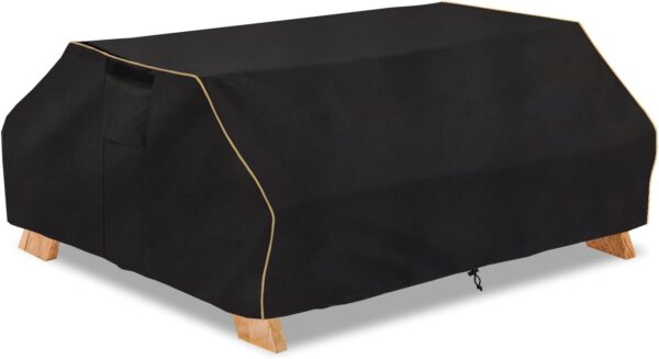 Bitubi 70 / 72 Inch Waterproof Picnic Table Cover With Bench Covers,Classic Black Wind Dust Proof Anti-UV, 72”Outdoor Cover For Picnic Table 1