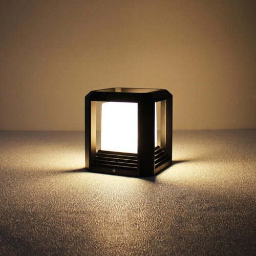 WF5922MAX_1 Outdoor Post Lights,Fits 5.91"x5.91"x6.34" Wooden Fence Deck Patio Garden, LED Lamp Post Waterproof Lantern 13W 3000K Modern Black Outdoor Column Lamps ETL certificated…