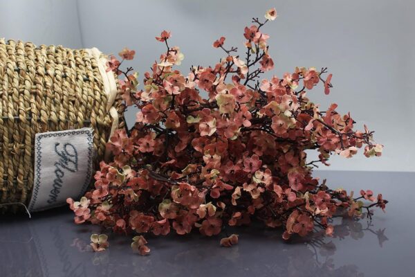 JAKY-Global Babys Breath Silk Artificial Flowers 6 Bundle European Fake Flowers Decor Wedding Party Fall Stems Decoration Bouquets DIY Home Garden,Farmhouse,Living Room Decor (Beige Brown-6pcs) 2