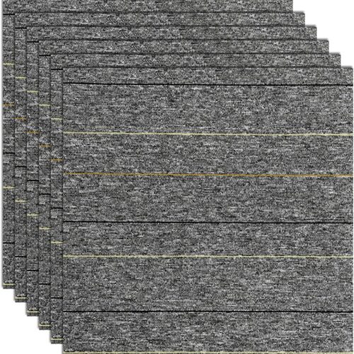 WF9242MAX_1 24 * 24in Self-Adhesive Carpet Tiles, Peel and Stick Floor Squares for Home Office, Removable Decorative Rug Mat, Easy Install, Sound Absorbing (10Pcs Light Grey)