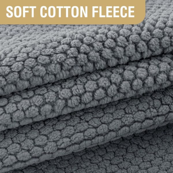 H.VERSAILTEX Waterproof Couch Cover Plush Sofa Cover with Strap Soft Anti Slip Sofa Slipcovers for 3 Cushion Sofa Couch Protector Cover for Dogs Cats Kids,36x72'',Gray 3