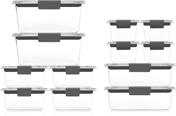 Brilliance BPA-Free Airtight Food Storage Containers, 24-Piece Set, Easy for Meal Prep, Lunch & Leftovers 2