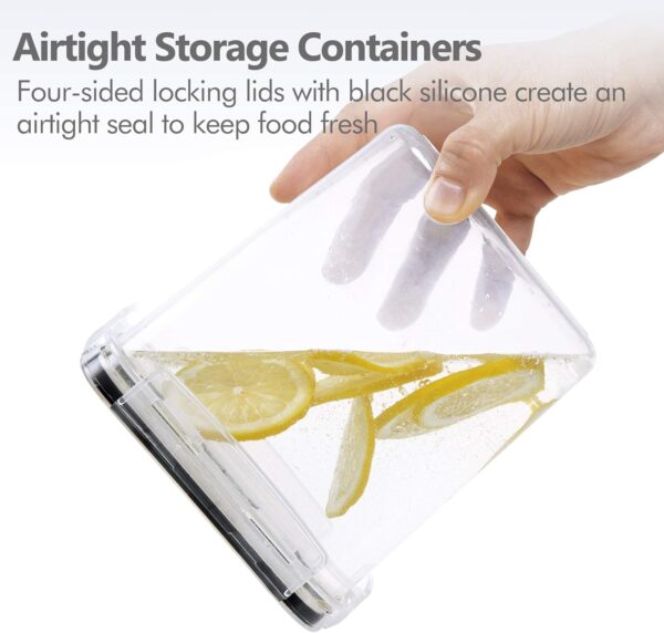 Airtight Food Storage Containers Set, 14 PCS Kitchen Storage Containers with Lids for Flour, Sugar and Cereal, Plastic Dry Food Canisters for Pantry Organization and Storage 3
