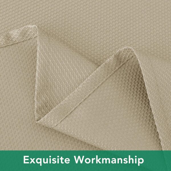 Textured Fabric Square Tablecloths 54x54 Inches, Natural Water Resistant Spill Proof Table Cloth Washable Small Card Folding Table Covers for Dining, Kitchen, Wedding and Parties 4