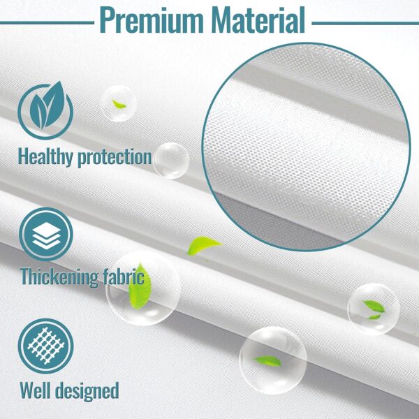 Conbo Mio 1 Pack Hotel Fabric Snap in Shower Curtain Liner Replacement Removable Water Repellent Liner for Bathroom Shower Curtain Liner 70W X 54H 4