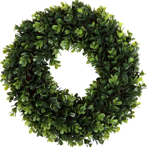 WF10640MAX_1 Pure Garden 12-Inch Boxwood Wreath - Round UV Resistant Artificial Spring, Summer, Fall, or Winter Wreath - Indoor/Outdoor Wreaths for Front Door