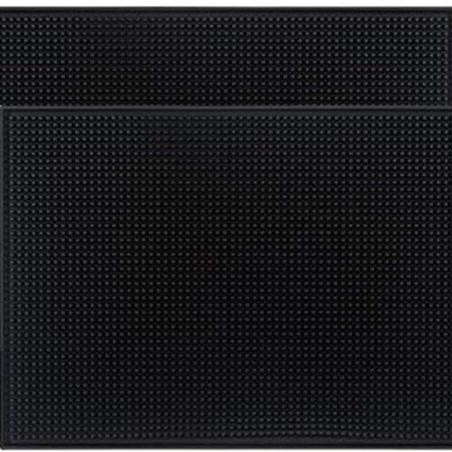WF10779MAX_1 Tebery 2 Pack Black Bar Mat, 18" x 12" Rubber Dish Drying Mat for Countertop, Non Slip Cocktail Service Spill Mats for Bartending, Coffee Bar Mats Accessories for Home Kitchen