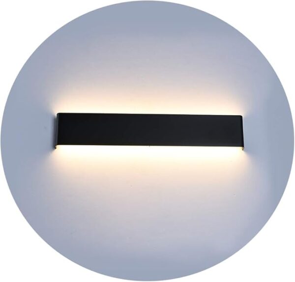 24 inch LED Wall Sconce Lighting, 20W Black Vanity Lights for Bathroom Vanity, Matte Black Modern Warm White 2700-3200K 1