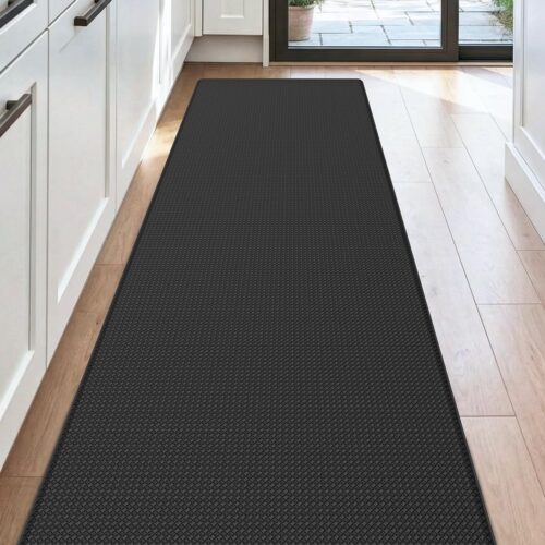 DEXI Kitchen Floor Mats Cushioned Anti Fatigue,17x59, Standing Runner Rug Waterproof, Comfort Memory Foam Padded for Front Sink Laundry, Black