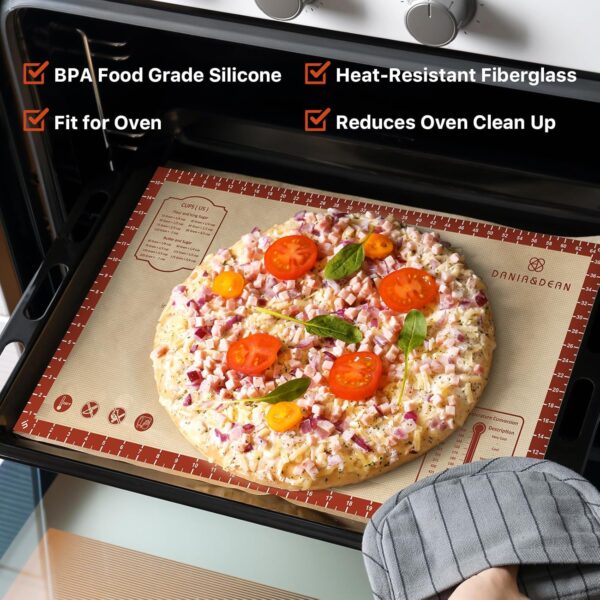 26x16 Inch Extra Thick Silicone Baking Mat with Measurements, Non-slip and Reusable - For Cookies, Bread, Pastry 3