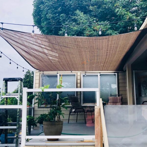 Shade Sail Sun Shade Cloth 6'6"x9'9" Rectangle Outdoor Canopy Outside Sunshade Awning Cover Privacy Screen Net UV Block for Patio Pergola Gazebo Porch Backyard Lawn Garden Outdoor Activities 2
