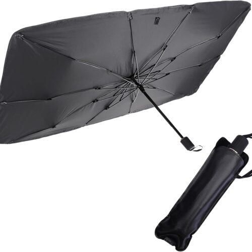 WF12828MAX_1 Foldable Car Windshield Umbrellas, Sun Shade Umbrella for Front Windows, Suitable for Windshields of Various Car Models (Large)