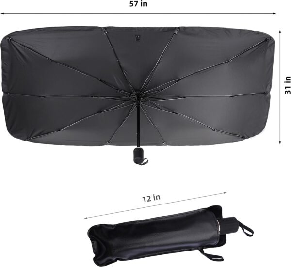 Foldable Car Windshield Umbrellas, Sun Shade Umbrella for Front Windows, Suitable for Windshields of Various Car Models (Large) 2