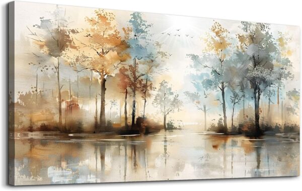 Lapremoly Large Wall Decor For Living Room Framed Wall Art for Bedroom Abstract Tree Painting Wall Artworks Hang Pictures For Office Decoration Canvas Prints Room Home Decorations Posters 20"X40" 1