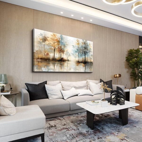 Lapremoly Large Wall Decor For Living Room Framed Wall Art for Bedroom Abstract Tree Painting Wall Artworks Hang Pictures For Office Decoration Canvas Prints Room Home Decorations Posters 20"X40" 2